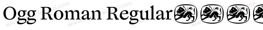 Ogg Roman Regular字体转换